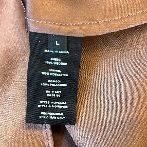 Helmut Lang Asymmetrical Brown Satin Sleeveless Blouse - Picture 12 of 12